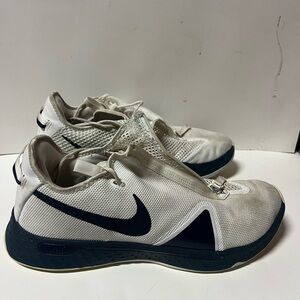 Nike Mens PG 4 Paul George White / Navy Blue Low Basketball Shoes Size 16